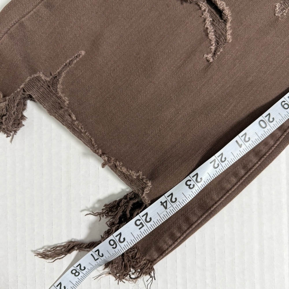 Blakeley Distressed Mocha Brown Jeans - Picture 7 of 8